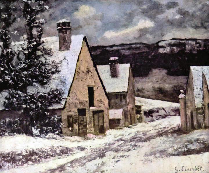 Gustave Courbet Village at winter